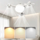 Lâmpada Ventilador de Teto Modern Lar™ com 4 Hélices e Controle Remoto / Ventilação Eficiente e Iluminação Elegante para Qualquer Ambiente!