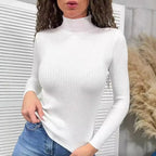 [COMPRE 1 E LEVE 2] Blusa Verona™ em Malha Canelada com Gola Alta / Sofisticação Atemporal e Conforto com Estilo!