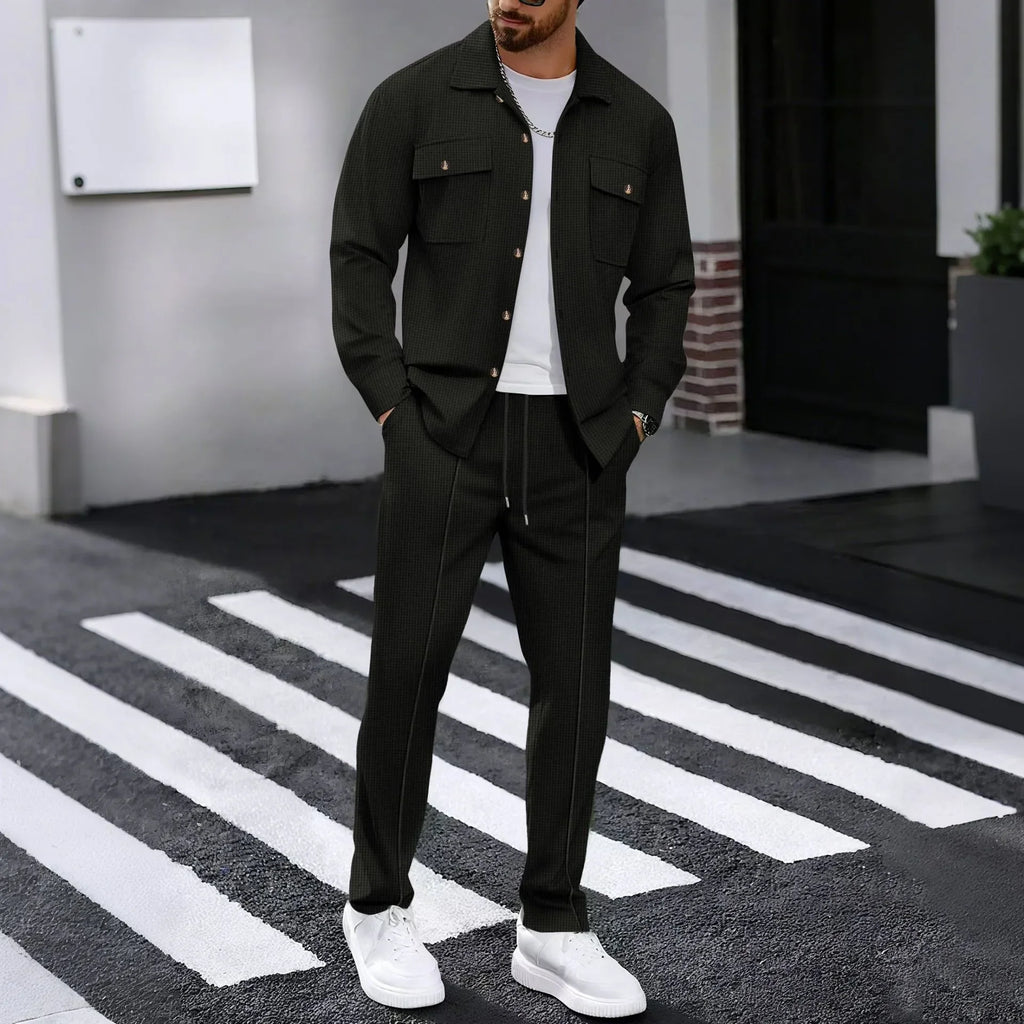 Conjunto Dominus Elite™ com Jaqueta Estruturada e Calça Slim