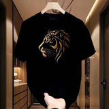 Camiseta Varkon™ com Estampa Tigre Gold e Visual Premium