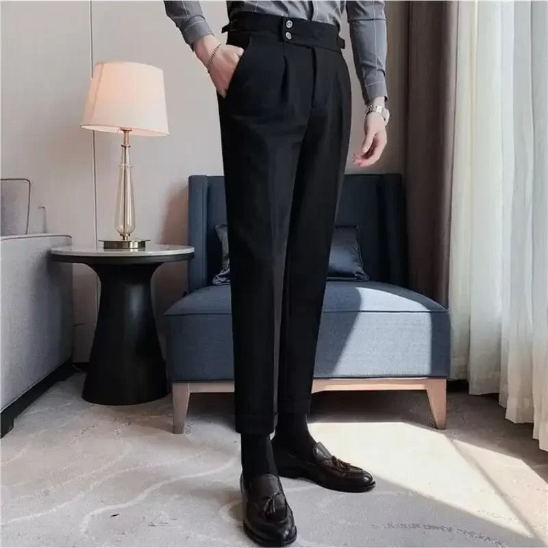 Calça Lorde Urbano™ em Alfaiataria Premium com Regulagem Lateral / Estilo Sério e Impecável para Homens de Presença!
