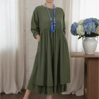 Vestido Delmara™ com Estrutura Solta e Estilo Minimalista