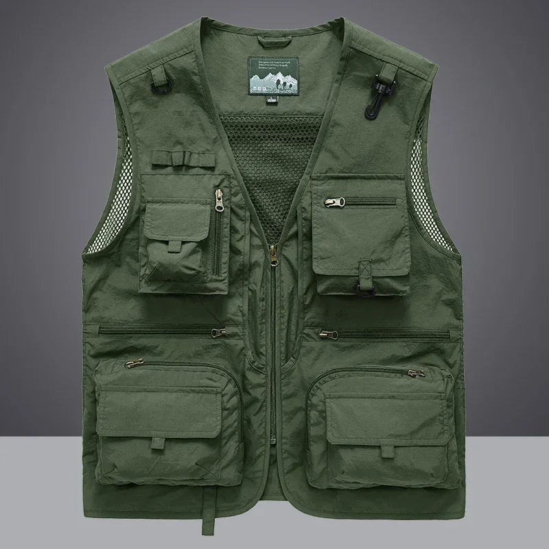 Colete Americano Maverick™ com Visual Tático Urbano e Multi-Bolsos /O Equilíbrio Entre Funcionalidade, Estilo e Presença Masculina.