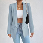 Blazer Amanda™ de Alfaiataria com Lapela Clássica / Do Casual ao Poder: A Peça que Eleva Qualquer Produção!