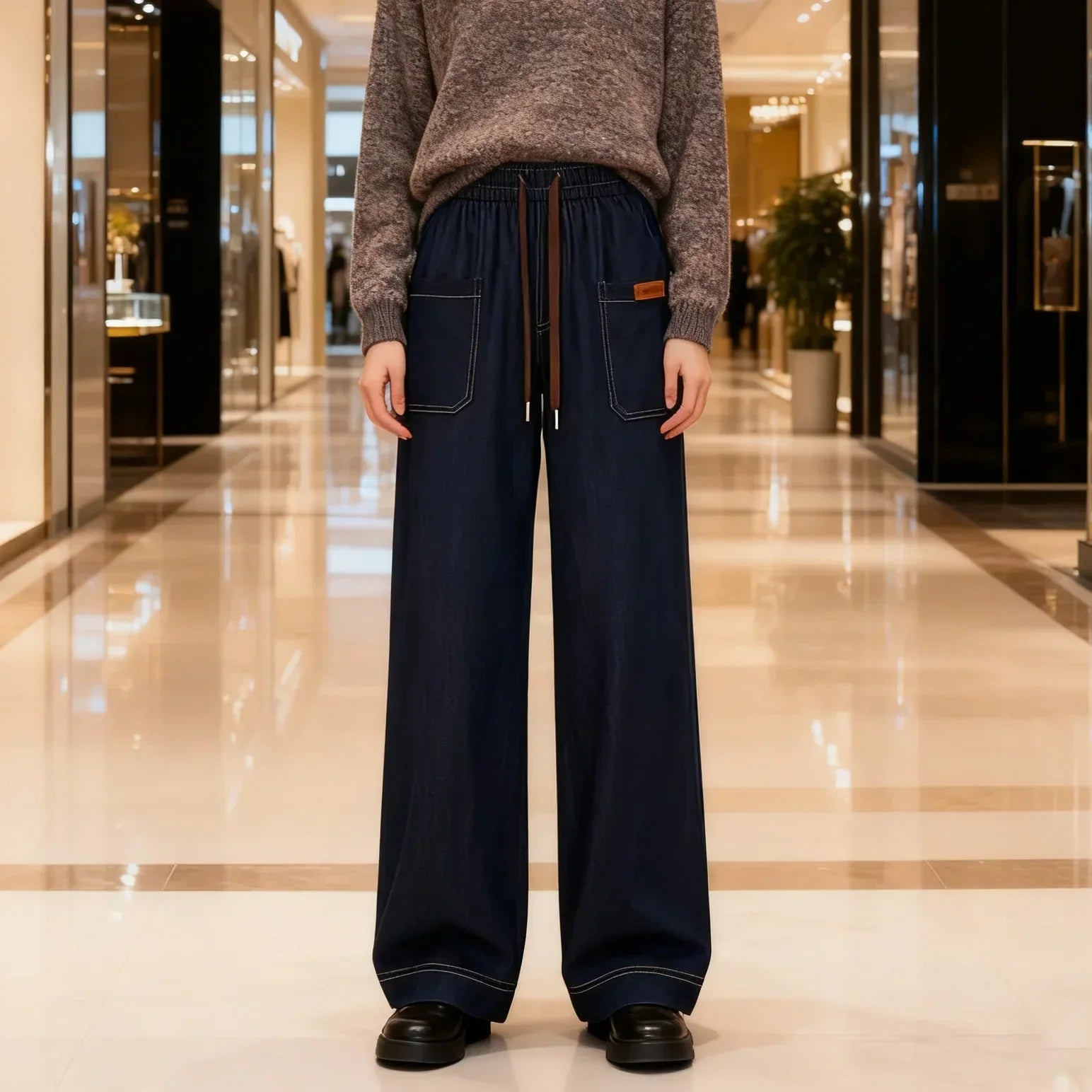 Calça Levínea™ em Jeans Leve de Caimento Solto / Conforto que Não Marca, Não Aperta e Acompanha Seus Movimentos