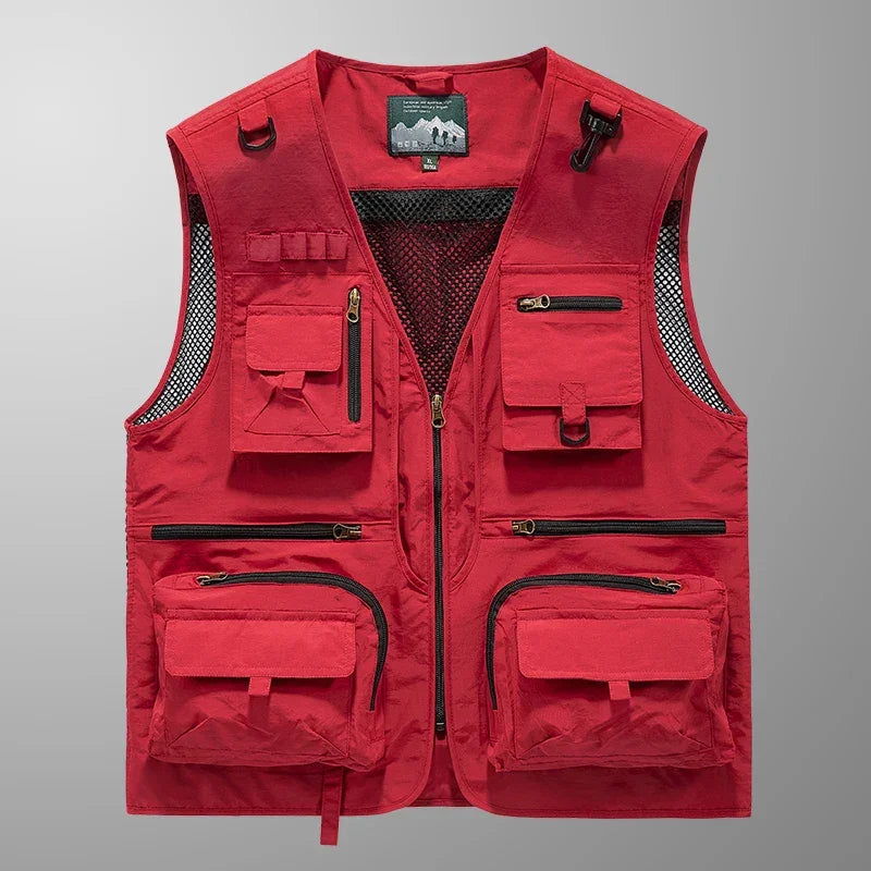 Colete Americano Maverick™ com Visual Tático Urbano e Multi-Bolsos /O Equilíbrio Entre Funcionalidade, Estilo e Presença Masculina.
