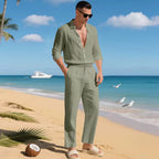 Conjunto Trancoso™ em Linho de Algodão com Design Sofisticado
