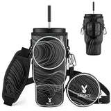 AmoraCup™ – Bolsa Térmica para Copo com Alça Ajustável e Bolso Extra / Leve Seu Estilo e Hidratação Sempre com Você!