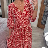 [COMPRE 2 E LEVE 3]  Vestido Harmonia Tropical™ com Estampa Boho e Tecido Leve / Um Toque de Cor e Liberdade para seu Dia!