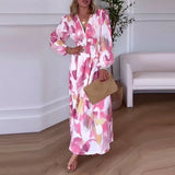 Vestido Fiorenza™ em Viscose Acetinada com Mangas Bufantes  / Leveza, Cor e Feminilidade em Cada Movimento!