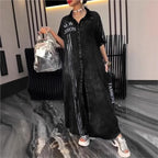 Vestido New York™ em Jeans com Lavagem Premium e Design Oversized / Para Mulheres que Desafiam o Básico e Impõem Seu Estilo!