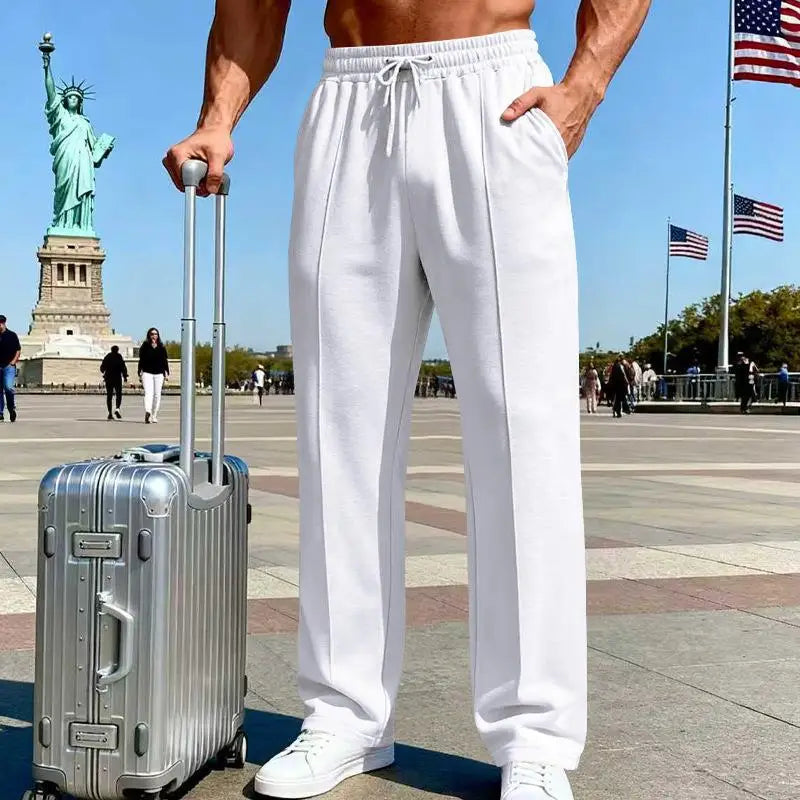 Calça Johan™ em Malha Premium com Cós Elástico e Cordão Ajustável