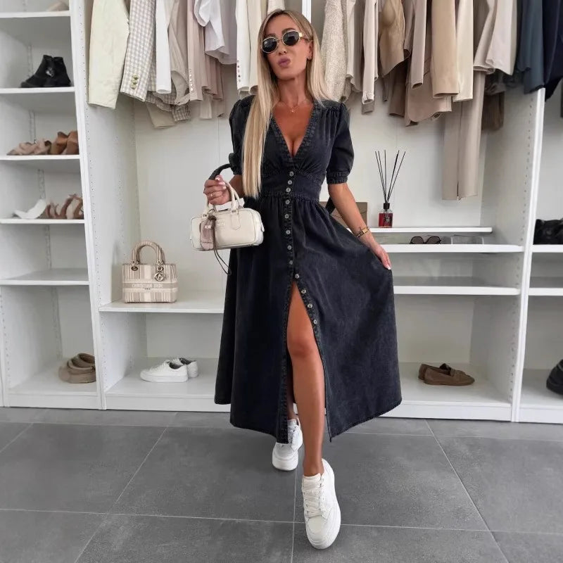 Vestido Solvéra™ com Caimento Impecável e Presença Marcante