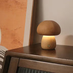 Luminária Cogumelo Modern Lar™ em Madeira Natural / Luz Aconchegante e Estilo Sofisticado para Seu Ambiente!