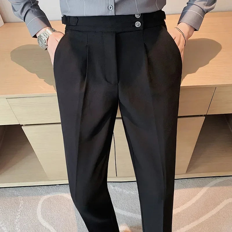 Calça Lorde Urbano™ em Alfaiataria Premium com Regulagem Lateral / Estilo Sério e Impecável para Homens de Presença!