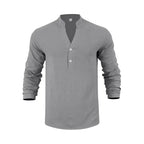 Camisa Orvian™ em Linho Premium com Gola Henley minimalista