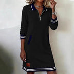 Vestido Navelle™ com Gola Polo e Elegância Descomplicada