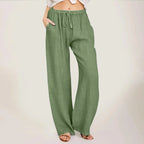 Calça Bruma™ em Linho de Algodão / Toque Suave, Caimento Livre e Estilo Natural!