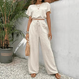 Conjunto Aurelisse™ em Linho de Algodão com Caimento Leve