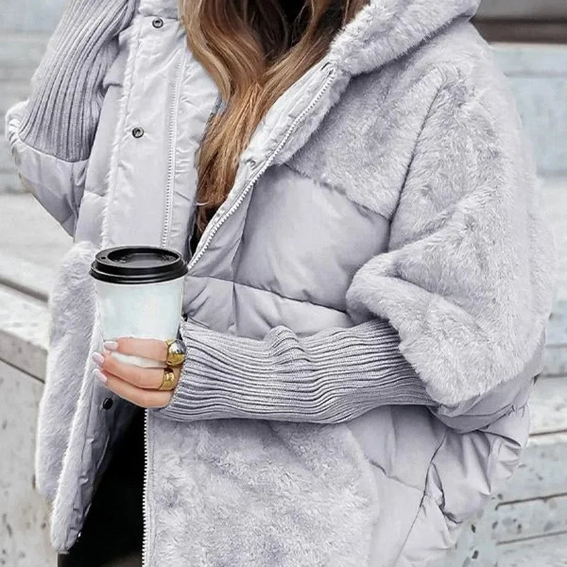 Casaco Berlin™ com Puffer Premium e Acabamento Peluciado /  Aconchego Sofisticado Para Mulheres de Presença!