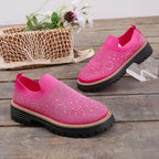Tênis Brilho Urbano™ Slip-On com Plataforma Tratorada