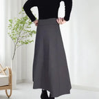 Saia Alfaiataria Maria Joaquina™ com Cintura Elástica e Laço Chique / Mulher que Inspira Respeito e Encanta com Personalidade!