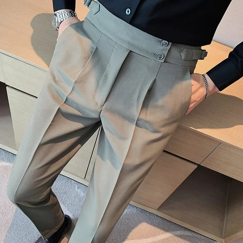 Calça Lorde Urbano™ em Alfaiataria Premium com Regulagem Lateral / Estilo Sério e Impecável para Homens de Presença!