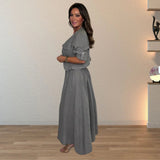 Conjunto Anelise™ com Jaqueta Cropped e Vestido Minimalista / O Básico bem Feito que Exala Bom Gosto!