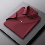 Camisa Manga Curta Imperial Zeus™ com Design Imponente Sem Botões / Presença e Sofisticação em Cada Detalhe!