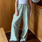 Calça Xadrez Serena™ em Algodão Macio / Conforto e Charme para seus Momentos de Relaxamento!