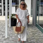 Conjunto Céliane™ em Linho de Algodão com Caimento Solto
