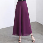 Calça Diva Natural™ Pantalona com Sobreposição Fluida