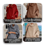 Suéter Lahoma™ em Tricô de Algodão / Estilo Solto com Conforto que Abraça
