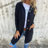 Casaco Belle Route™ em Tricô Canelado com Capuz e Silhueta Alongada / Inspirado na Delicadeza dos Dias Frios!