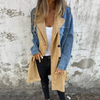 Casaco Dual Motion™ com Mix de Jeans e Suede / Para Quem Vive o Estilo com Personalidade e Leveza!