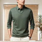 Camisa Preston™ com Colete Sobreposto e Estilo Executivo Casual /  Para Homens que Vestem Personalidade com Sofisticação!