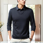 Camisa Preston™ com Colete Sobreposto e Estilo Executivo Casual /  Para Homens que Vestem Personalidade com Sofisticação!