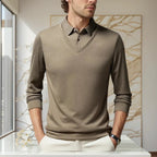 Camisa Preston™ com Colete Sobreposto e Estilo Executivo Casual /  Para Homens que Vestem Personalidade com Sofisticação!