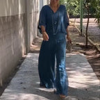 Conjunto Eudora™ com Fenda e Cintura Alta / Para Mulheres que Caminham com Charme e Elegância Natural!