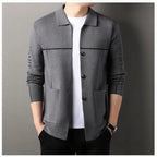 Cardigan Dalton™ em Malha Estruturada e Caimento Slim / Para Homens que Comandam com Discrição!