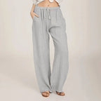 Calça Bruma™ em Linho de Algodão / Toque Suave, Caimento Livre e Estilo Natural!