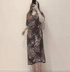 Vestido Jaguarina™ com Estampa Animal Print e Caimento Nobre / Poder e Elegância em Cada Movimento!