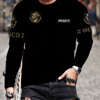Camiseta World™ Manga Longa com Modelagem Slim e Estampa de Países