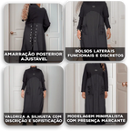 Vestido Mocha Breeze™ em Nylon com Amarração nas Costas  / O Novo Clássico da Estética Urbana!