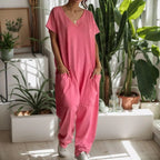 Macacão Caroline™ Design Oversized em Viscose Confort / Conforto e Elegância para Dias de Puro Relaxamento!