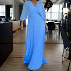 Vestido Venice Beach™ em Viscose Plissada com Caimento Perfeito / Estilo e Movimento para o Dia e Noite!