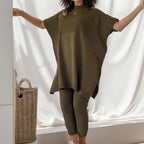 Conjunto Napoli™ em Tecido Canelado com Caimento Solto / Elegância Despojada e Conforto Total!