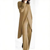 Conjunto Yasmin™ em Malha Viscoelástica com Blusinha Oversize / Conforto e Elegância Inspirados no Estilo Turco!