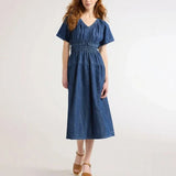 Vestido Montenegro™ em Algodão Texturizado com Modelagem Confortável / O Equilíbrio Perfeito entre Estilo e Liberdade de Movimento!