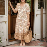 Vestido Pompeia™ em Viscolinho com Toque Artesanal / Um Toque de Arte e Charme em Cada Movimento!